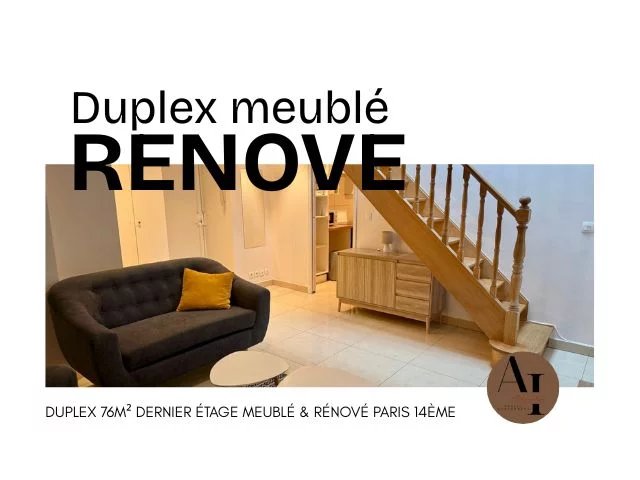 Location Appartement de 76.4m²  à Paris 14ème